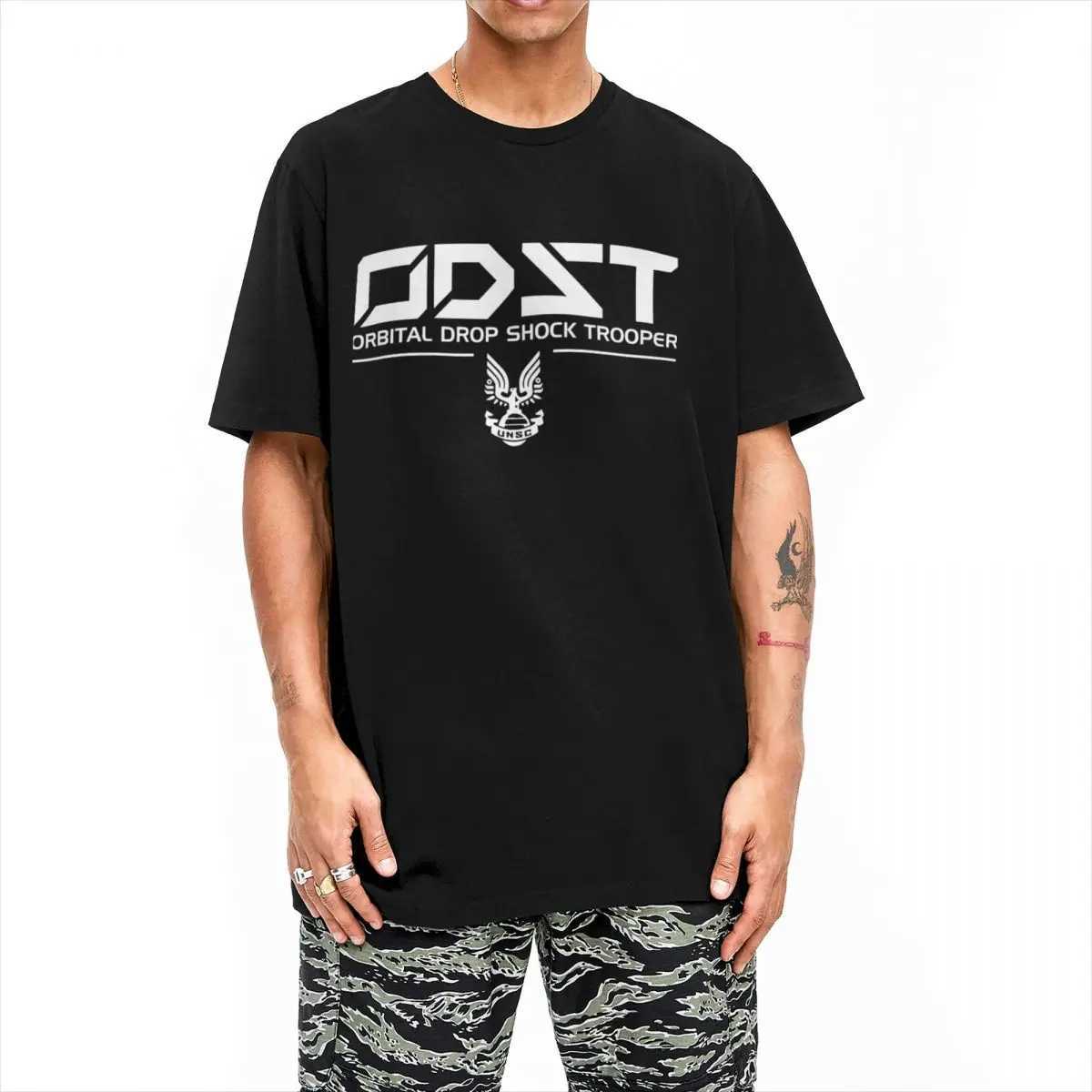 Man T-Shirt Odst Orbital Drop Shock T Shirts Hippie Hs Summer Ts Vintage Loose Cotton Clothing Birthday Gift X250607