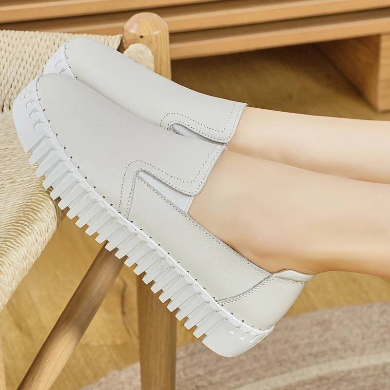 Ddmyoutdoor Ddmyoutdoor Women S PU Platform Outdoor Hiking Work Summer Breathable Single Casual Flat Bottom Anti Slip Vulcanized Board Shoes Outdoor S