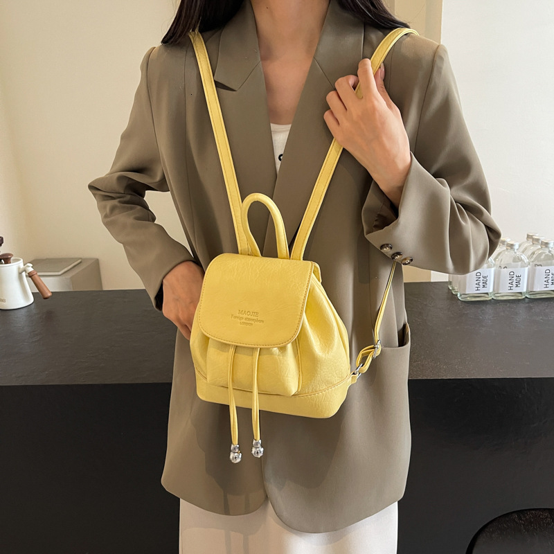 designer Minimalist Versatile Niche Design Women's Backpack 2025 New Trendy Casual Small Backpack Fashionable Travel Small School Bag