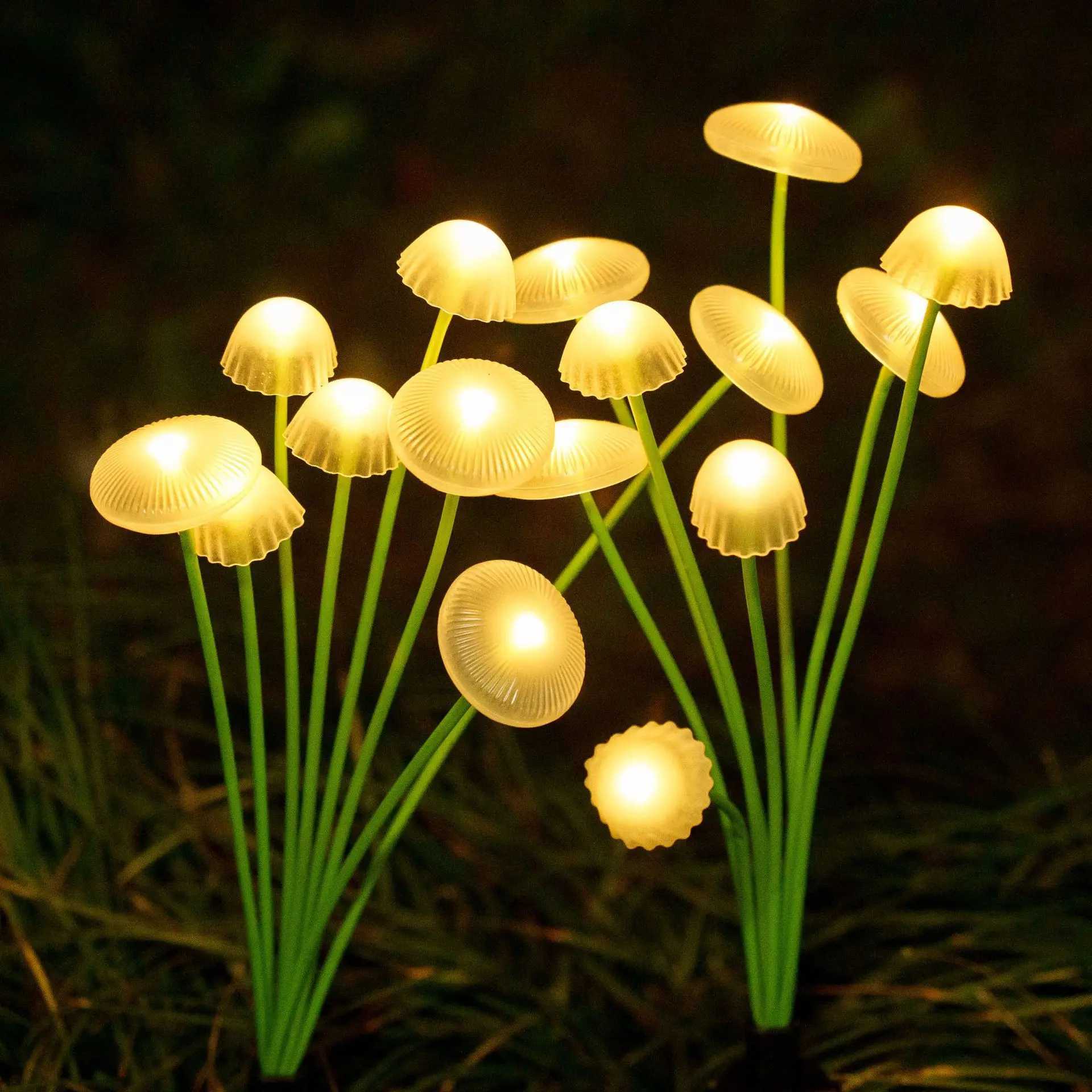 Solar Garden Lights Mushroom Flower Light Yard Decor Outside Waterproof for Pathway Lawn Front Porch Patio XJ250606