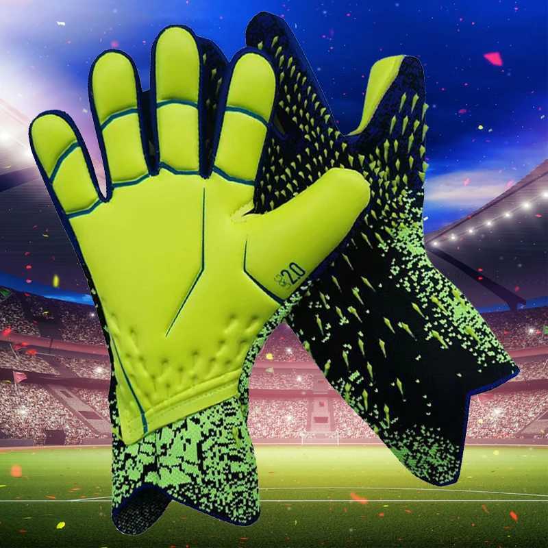 HOT Adults Professional Goalkeeper Gloves Football Latex Thickened Protection Goalkeeper Soccer Sports Football Goalie Gloves XJ250606