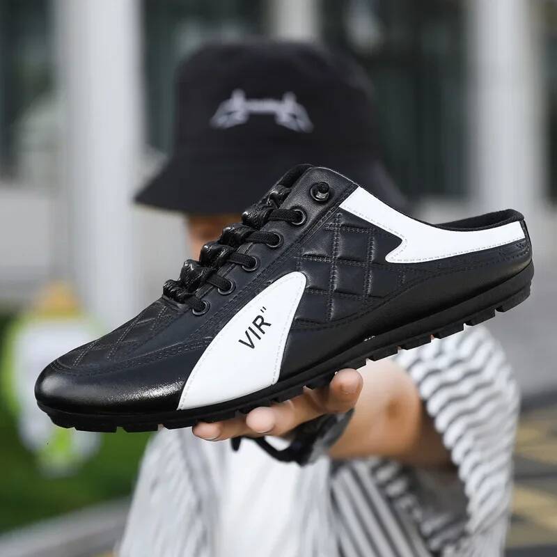 Ddmyoutdoor Men S Fashion Soft Soled Half Slippers Trendy Casual Sole Non Slip New Outdoor Walking Shoes Zapatos Hombre Beach outdoor shoes