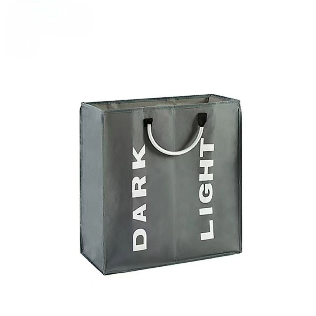 Large capacity two grid aluminum handle hand-held dirty clothes basket Various styles