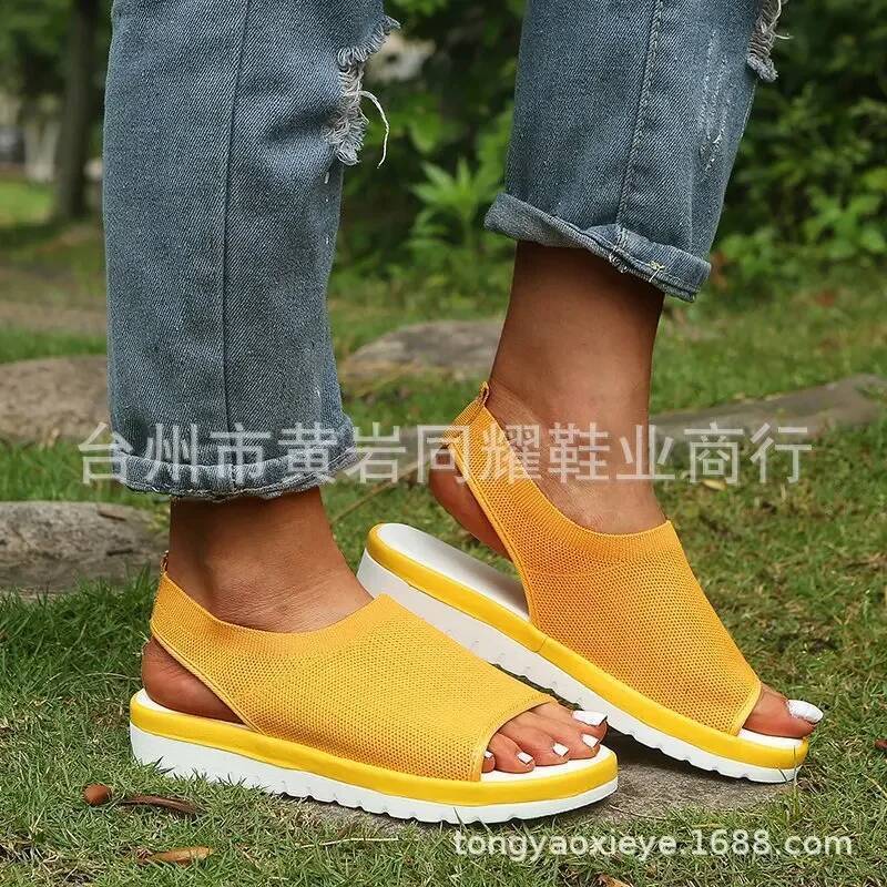 ddmyoutdoor Summer Sandals Sapato Feminin Comfy PU Shopping Flat Sole Sandal For Women Shoes Peep Toe Sandalias Mujer NEW Outdoor Outdoor Shoes