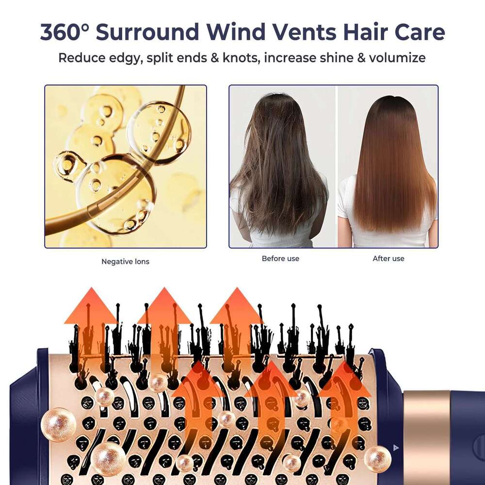 4 In 1 Dryer Hot Comb Professional Curling Iron Hair Straightener Styling Tool Wrap For Styler Air Culer Brush Blow