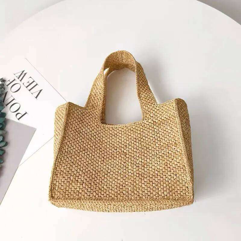 Summer Raffia Straw Women Vacation Woven Beach Shoulder Capacity Simple Handbag Classic Simplicity Designer Tote Bag