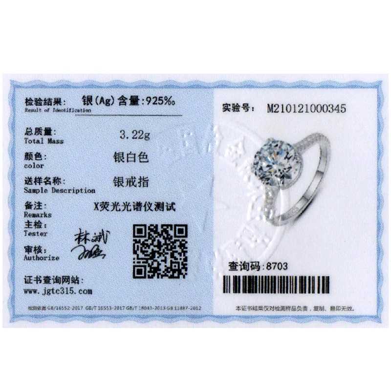 Ailmay Real 925 Sterling Silver Wedding Ring Luxury Sparkling Clear CZ Finger Rings For Women Wedding Statement Fine Jewelry XJ250606