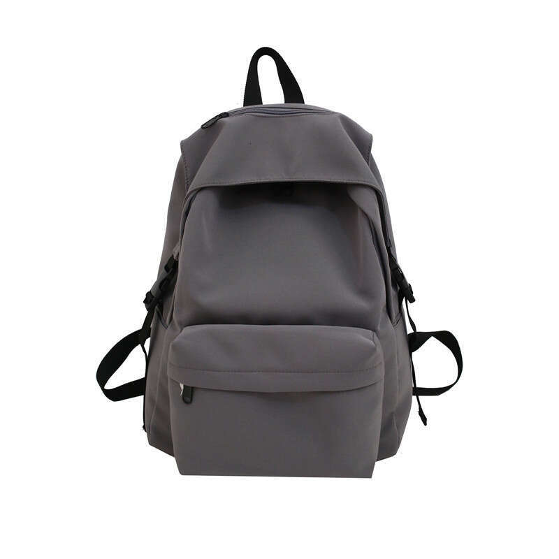 Minimalist Backpack Middle and High School Students, Fashionable Lightweight Solid Color Double Shoulder Bag for Girls