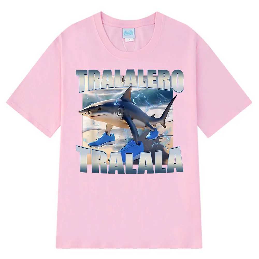 Tralalero Tralala Funny Meme T-shirt Men Women Clothing Fashion Vintage T-shirts Casual Cotton Short Slve T Shirts Tops X250607