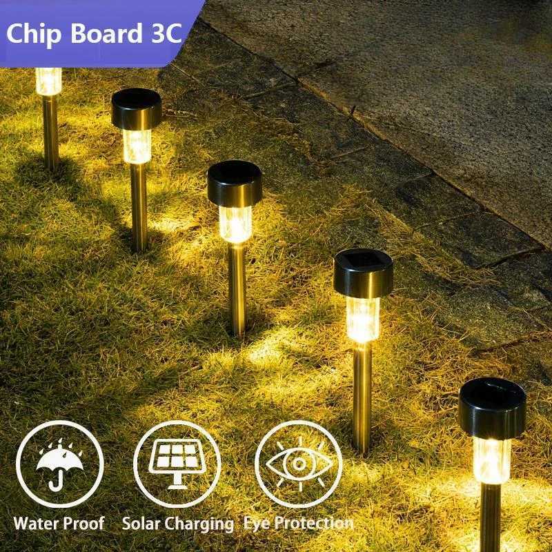 Outdoor Solar Lights Garden Lights Solar Powered Lamp Lantern Waterproof Landscape Lighting Pathway Yard Lawn Garden Decoration XJ250606