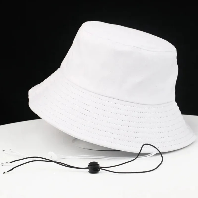 High Quality 100% Cotton Bucket Hat Women Summer Sun Caps Big Size Boonie Cap Large Panama Hat Men Oversize Fisherman Hats 250605