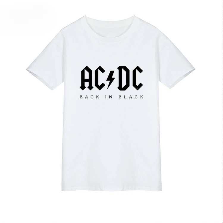 2025 New Rock T-shirt Men ACDC AC Band Highway Rock Metal Punk Mens Clothing Printed Mens and Womens Short Sleeve T-shirt W250607