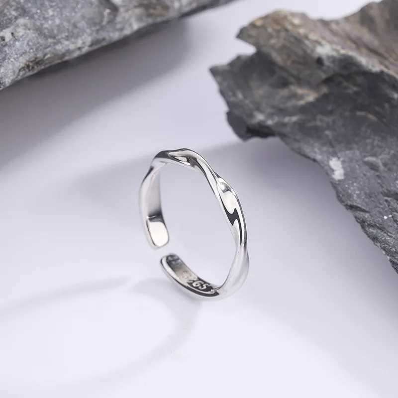 Fashion 925 Sterling Silver Simple Twisted Wire Rings For Women Wedding Fine Jewelry Gift Wholesale XJ250606