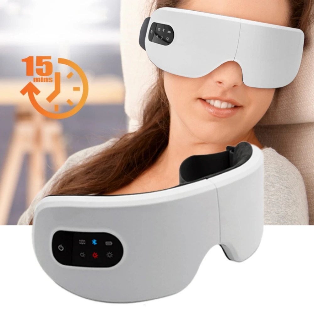 Smart Eye Massager 4 Modes Vibration Eye Care Instrument Compress Bluetooth Eye Massage Relieve Fatigue Improve Sleep Shade 250603