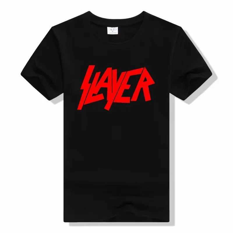 Metal Band T-Shirt Slayer Printed Fashion Streetwear Crew Neck Short Sleeve Tee Cotton Rock Tops Oversized high quality unisex W250607