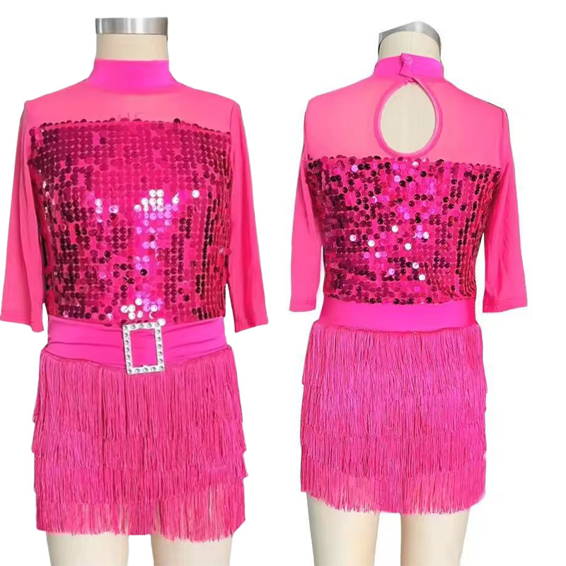 Wholesale Retail Custom Dance Ballet Training Wear Kids Girls Sequins Modern Jazz Wear