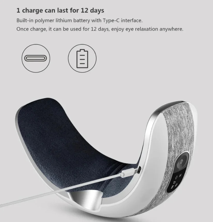 Mijia Smart Eye Massager Music 40 Degree Compress 4 Modes Press Foldable Eye Relax Massager Eye Mask 250603