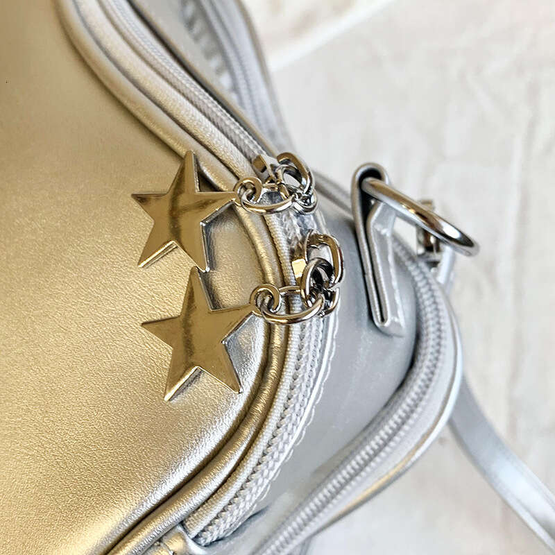 2D Pentagram Small Backpack 2025 New Cute Girl Pain Stylish Versatile Transparent Crossbody Bag