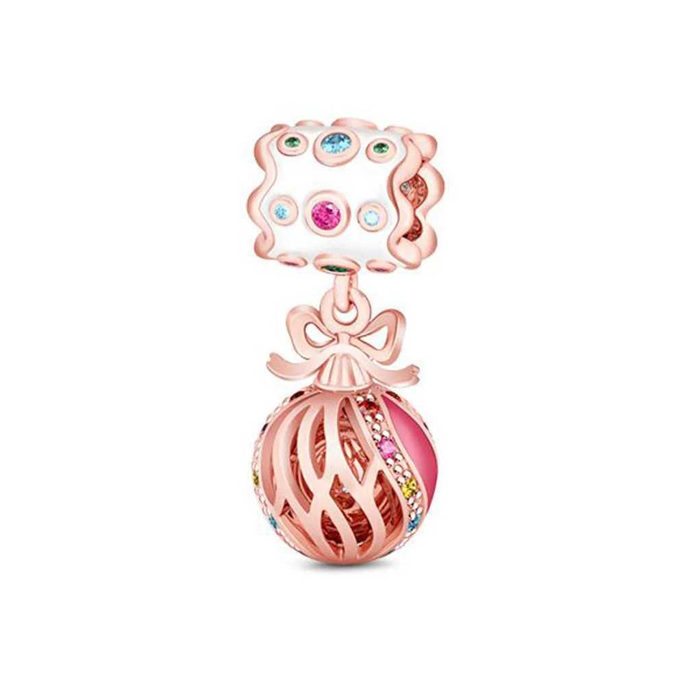 New Original Accories Pendant Chain Dangle 18K Rose Gold Plated Bead Charms Silver 925 Fit Bracelet Women DIY Jewelry Gifts XJ250607