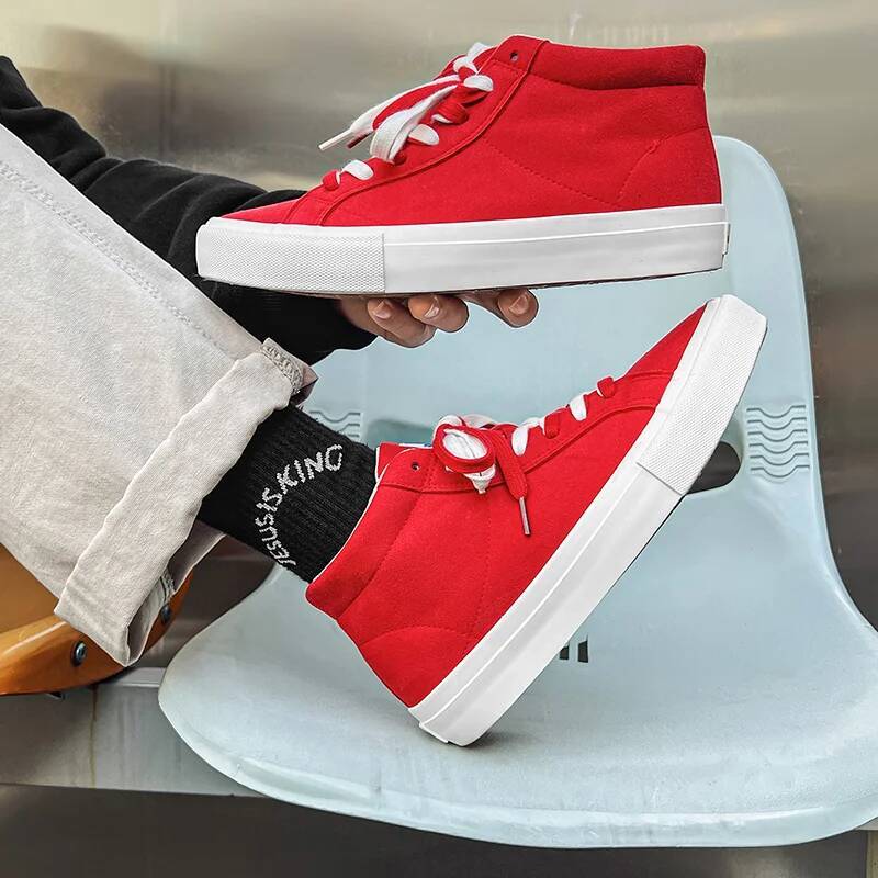Ddmyoutdoor Ddmyoutdoor Breathable Suede Leather High Top Classic Red Skateboarding Shoes For Women Lace Up Casual Sports Sneakers Men Outdoor Outdoor