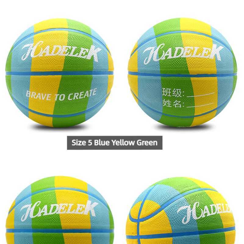 Kid Rubber Basketball Size 5 Primary School Outdoor Training Game Basketball Wear-resistant High Elasticity Good Hand Feel XJ250606