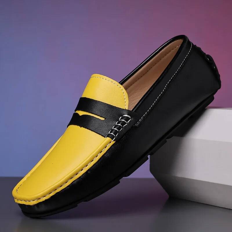 Ddmyoutdoor MAEDEF Business Fashion Casual Man Leather Loafers Breathable Slip On Male Boat Shoes Moccasins Driving Shoe Outdoor Shoes