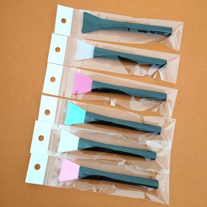 face Facial brush Silicone mask brushes cleaning tool black handle