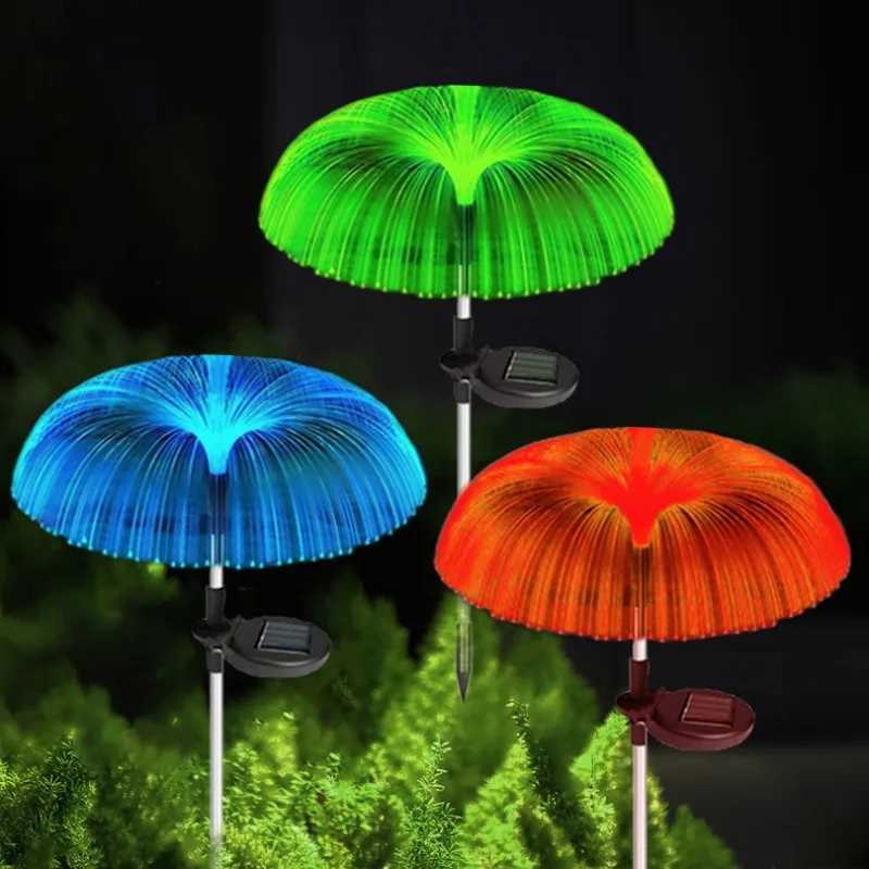 Solar Outdoor Lights for Garden Waterproof Jellyfish 7 Color Changing Lawn Solar Lights Flower Yard Light Decorative for Pathway W250607