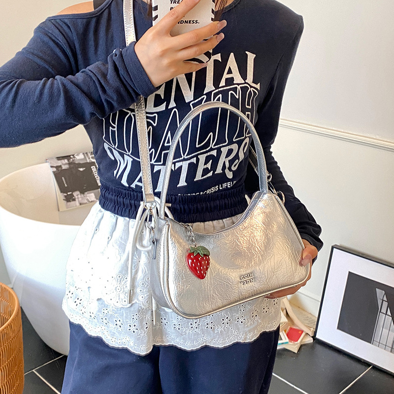 designer Korean Style Trendy Underarm Dumpling Bag for Women 2025 New Fashion Simple Shoulder Bag Niche High-Quality Texture Crossbody Bag