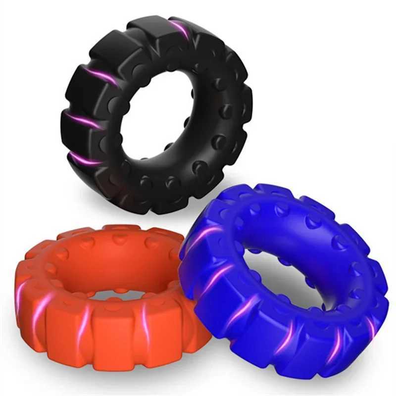 Silicone Cock Penis Rings Scrotum Restraint Male Delay Ejaculation Lasting Erection Adult Games Sex Toys For Men Reusable XJ250607