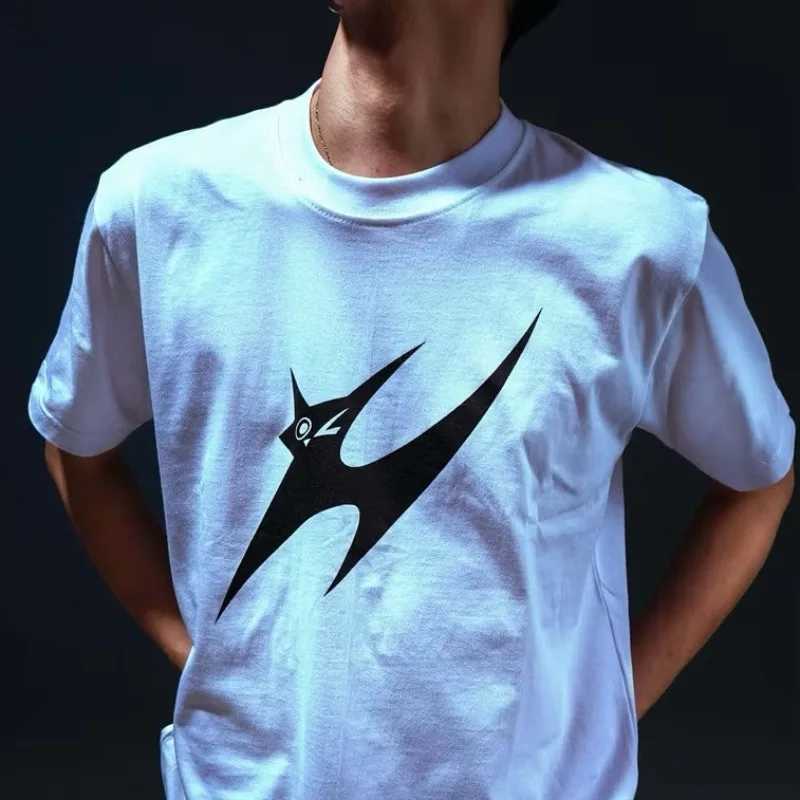 American High Street Y2k Clothing Women Cute Lightning Cat Casual Loose Super Large Short Sleeve Hip-hop Street T-shirt Men W250607