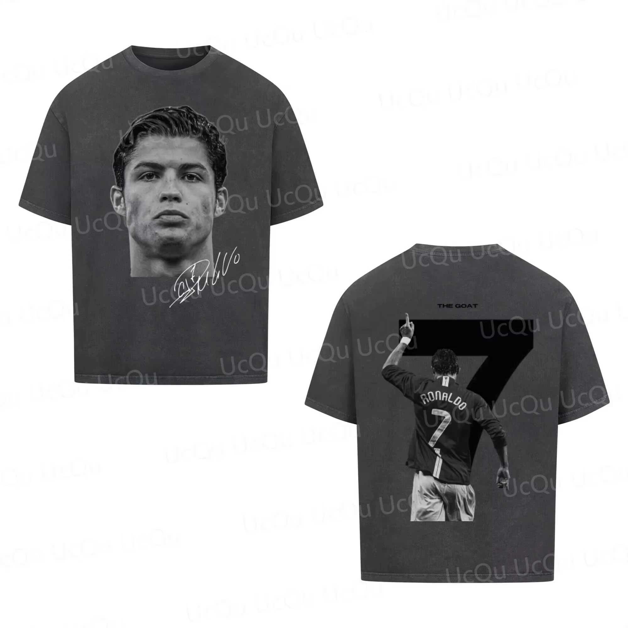 2025 CRISTIANO RONALDO Classics superstar #7super Fashion Printed Short Sleeve T-shirt Men Distress American Cotton X250613