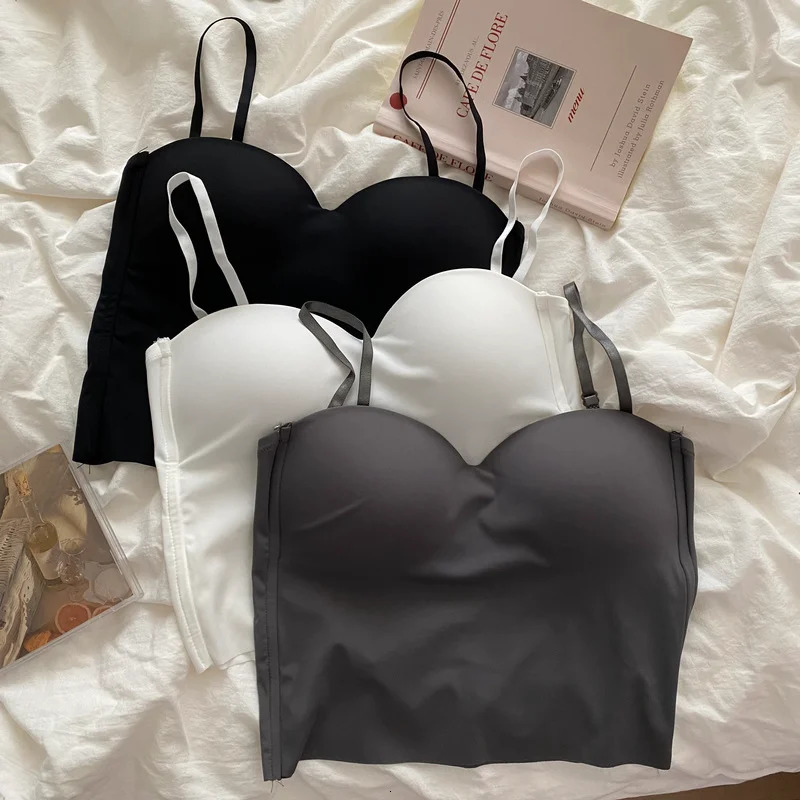 Seamless Camisole for Women Fitness Crop Tops Summer Thin Elegant Sexy Allmatch Casual Onepiece Ice Silk Underwear Tanks Top 250527