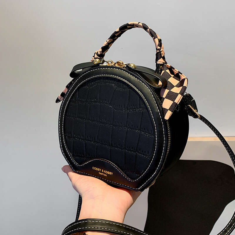 Stone Pattern 2023 New Fashionable Textured Stylish Handbag for Women Unique Shoulder Crossbody Small Round Bag