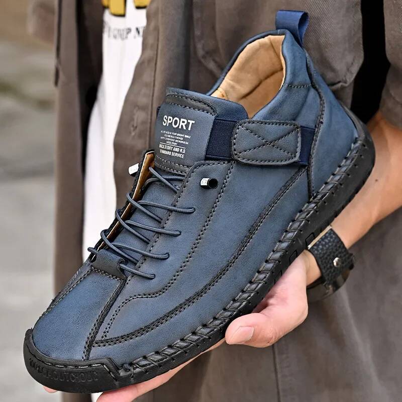 Ddmyoutdoor Handmade Casual Slip On Loafers Breathable Leather Shoes Men Flats Fashion Moccasins Tooling Outdoor Shoes