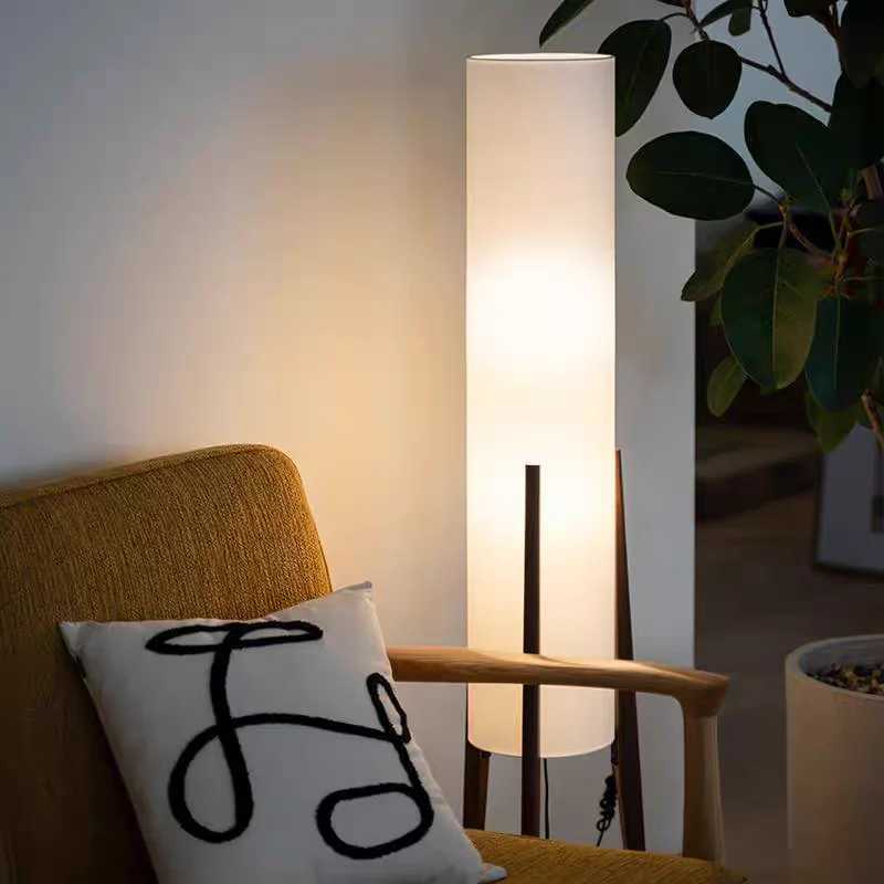 Japanese Wabi Sabi Style Wooden Floor Lamp for Living Room Bedroom Sofa Medieval Designer Zen Atmosphere Light Artistic Lights W250607