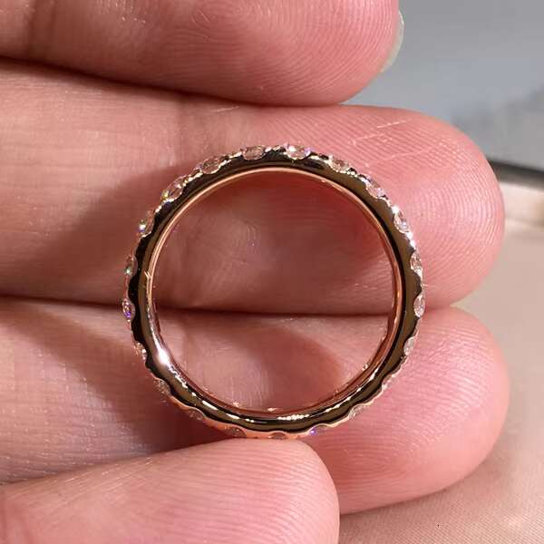 Diamond Rings 14k Gold Wedding Ring Engagement Rose Gold Moissanite Wedding Band