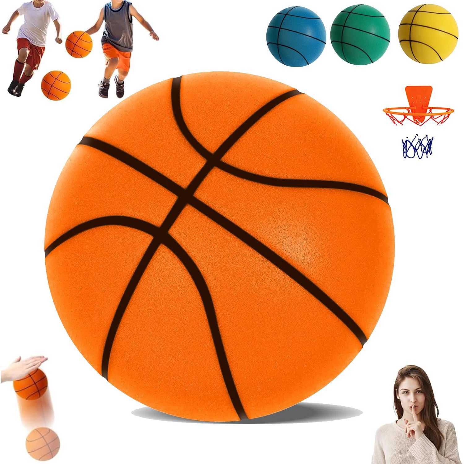 Silent Basketball 2025 Dribbling Indoor Foam Ball Higher Bounce Noiseless Non-deforming For Indoor Training Sport XJ250606