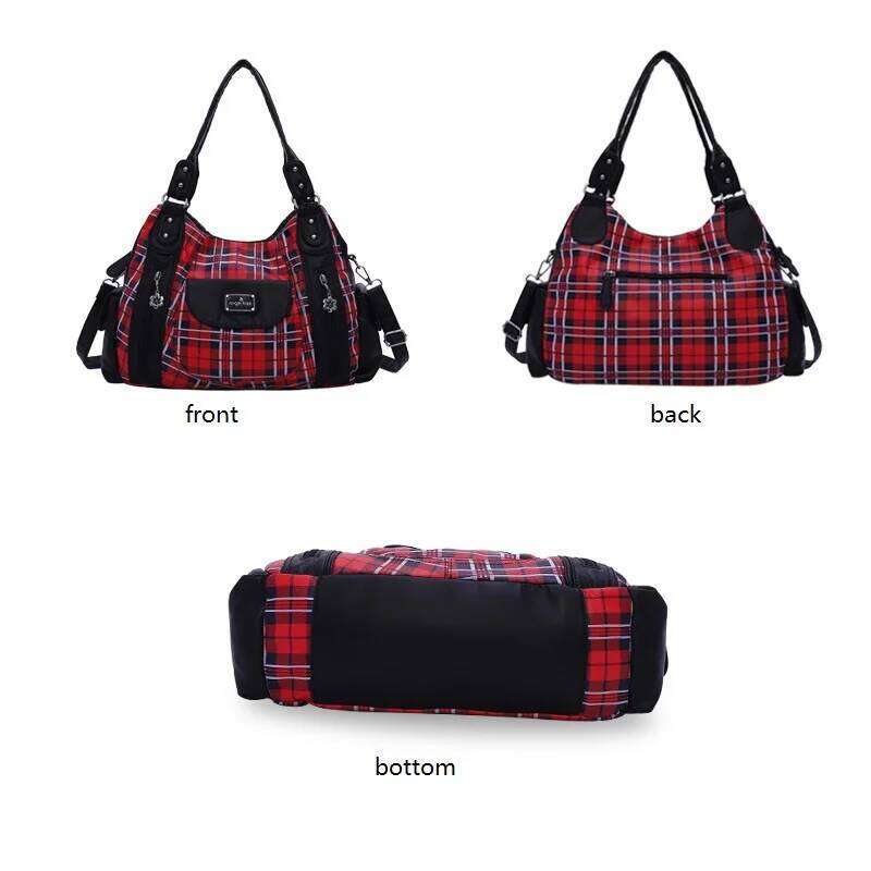 Handhag Designers Hand bags Fashion Women Plaid Shoulder Female Top-handle Bags Large Purse Hobos