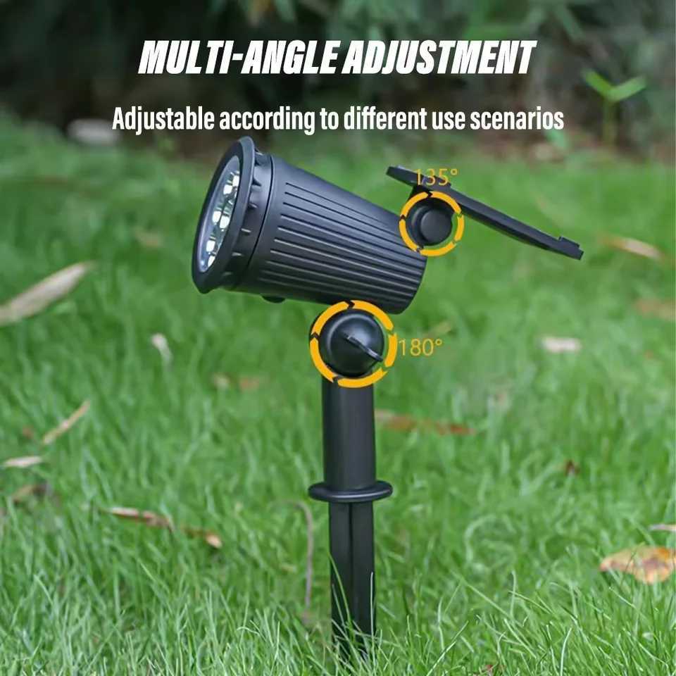 Outdoor Solar Spotlight Control Waterproof Floor Plug Lawn Lamp Household Outdoor Landscape Courtyard Light Garden Tree Light XJ250606