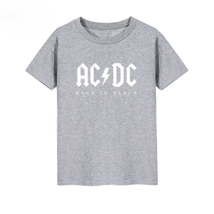 2025 New Rock T-shirt Men ACDC AC Band Highway Rock Metal Punk Mens Clothing Printed Mens and Womens Short Sleeve T-shirt W250607