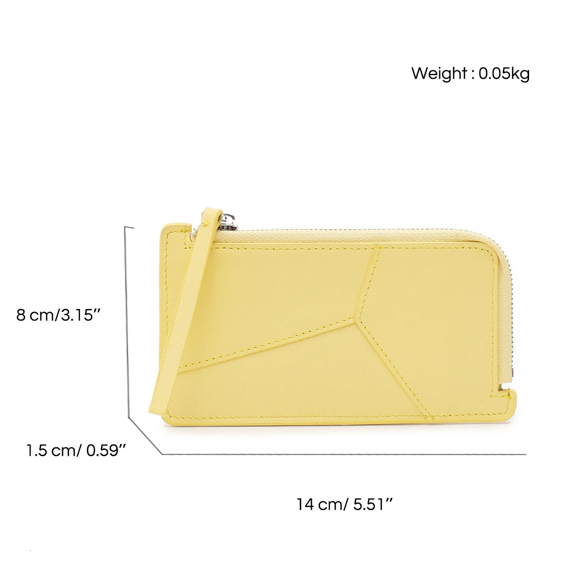 Fashionable Women Real Leather Slim Card Holder Geometric Patchwork Zipper Cards Coin Cash Portable Daily Coin Purse Mini Wallet 250605
