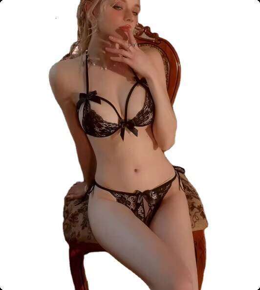 Women's Clothing See-Through Mesh Nightdress Sexy Underwear Lace Erotic Lingerie