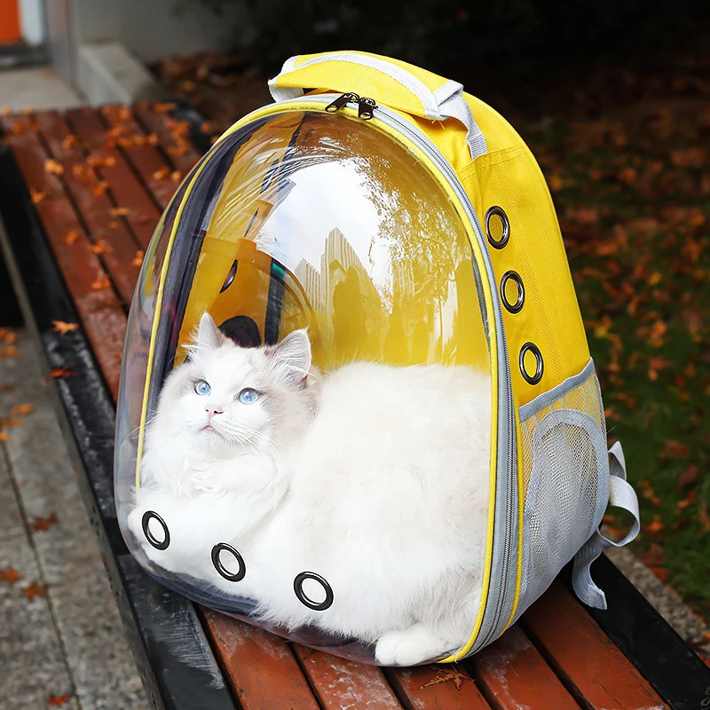 Cat Pet s Dog pet backpacks portable transparent space capsules Soft Side Backpack Travel Bags Outgoing cat supplies 250603