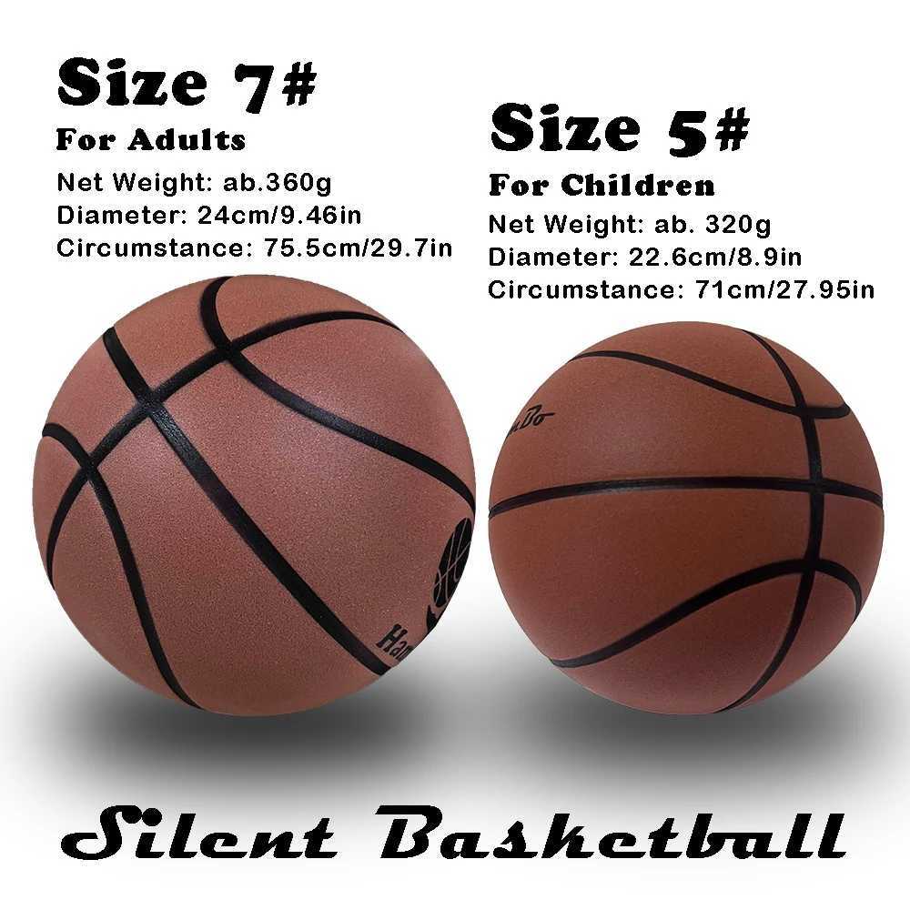Mute Bouncing Basketball Ball Standard Diameter 24cm/22cm Indoor Dribble Practice Silent Ball College Basketball Bounce Quiet at HomeXJ250606