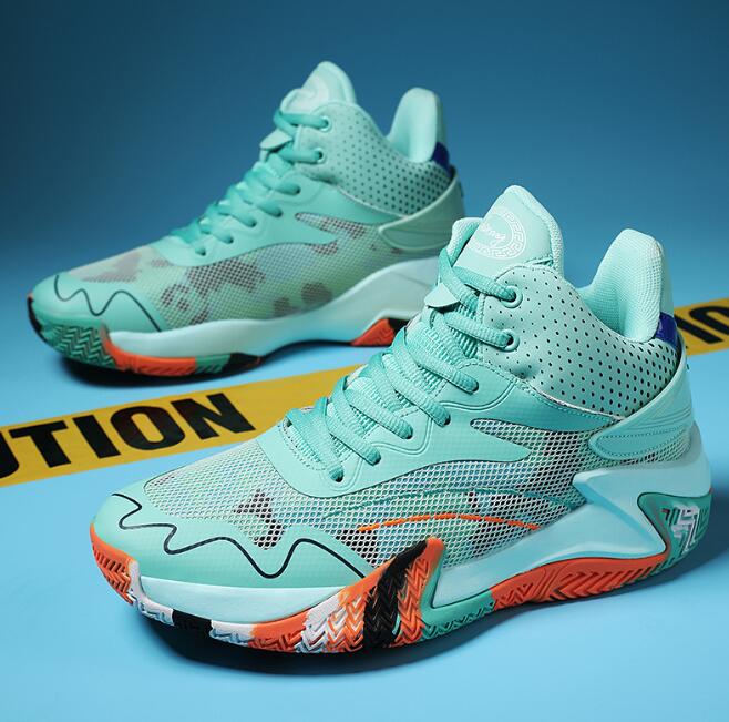 Leisure sports sneaker breathable basketball shoes anti slip and wear-resistant lightweight sports couple's running shoes learning Z 6.6-2