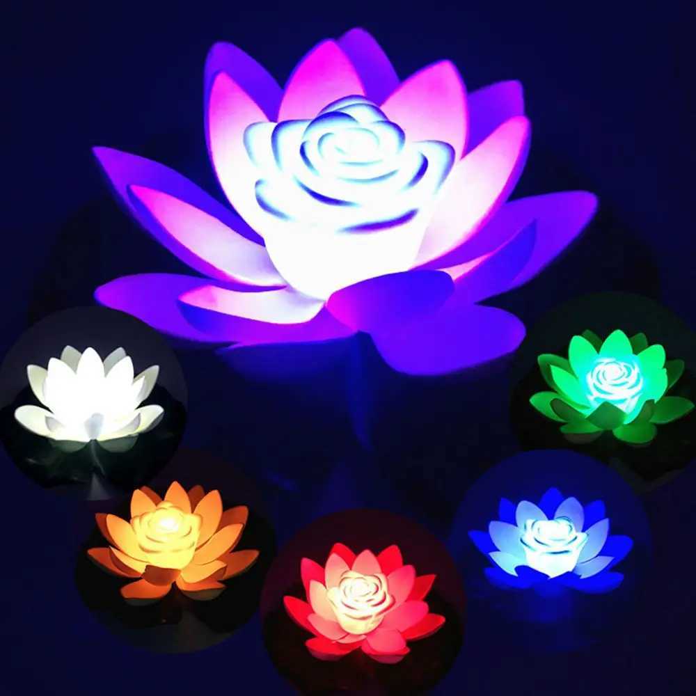 RGB LED Flower Light Floating Fountain Pool Pond Lamp Garden Decor XJ250606