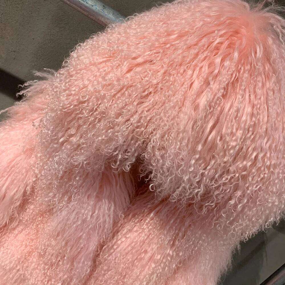 Hooded Sheep Coats Women's Mongolian Coat Warm Winter Natural Fur Cloth 916