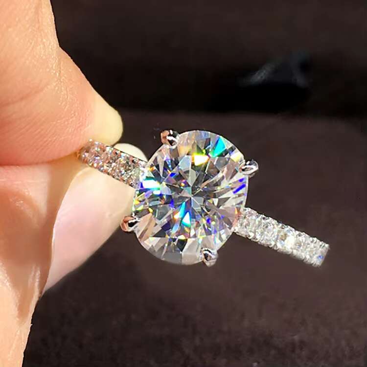Roomy Moissanite Jewelry Luxury Womens Finger 18K 14K Gold Wedding Moissanite Ring