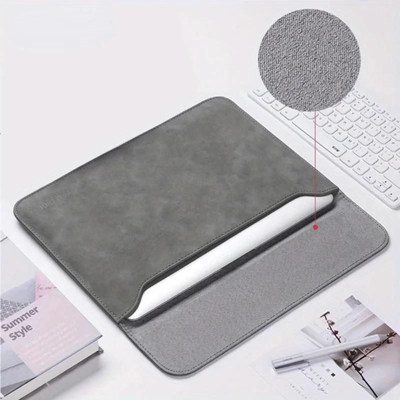 Laptop Bag Sleeve For Macbook Air 13 A2237 Air 15 Case M1 M2 M3 Pro 14 16 Inch PU Leather Bags Cover For Laptop Bags 250605
